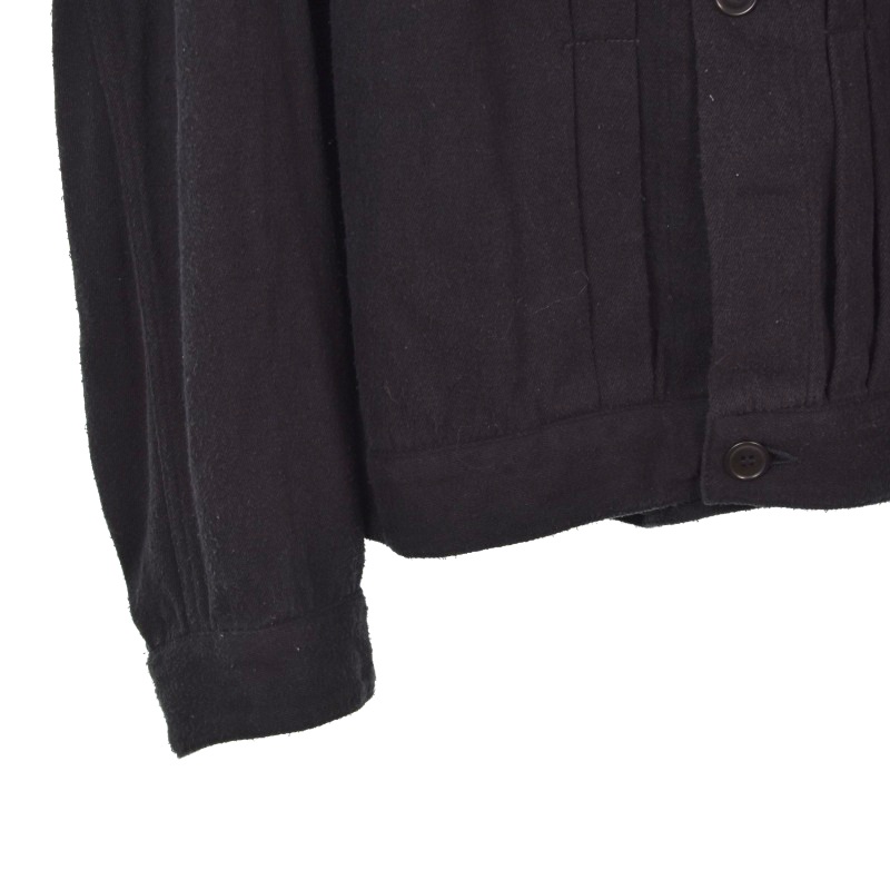 コモリ COMOLI 23SS シルクネップ TYPE-1ST シャツ ジャケット 3 黒 