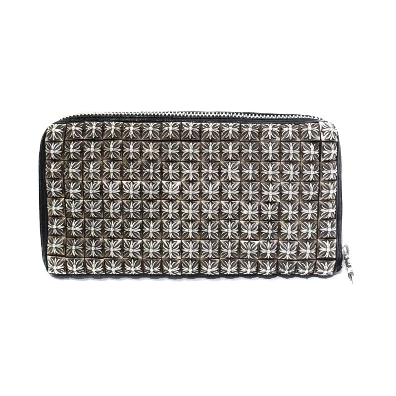 クロムハーツ　CHROME HERTS 長財布　フルゼロピラミッド クロムハーツ CHROME HEARTS フルゼロピラミッドスタッズ レック