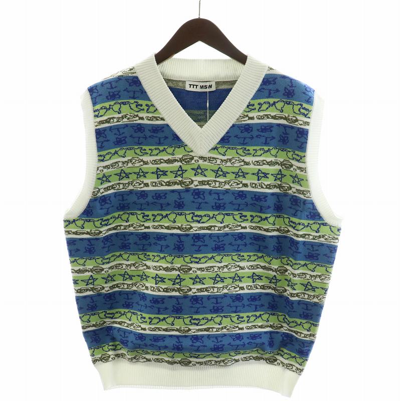 ttt msw 22ss ジャガードニットベスト TTT MSW ニットベスト ttt msw 22ss ジャガードニットベスト