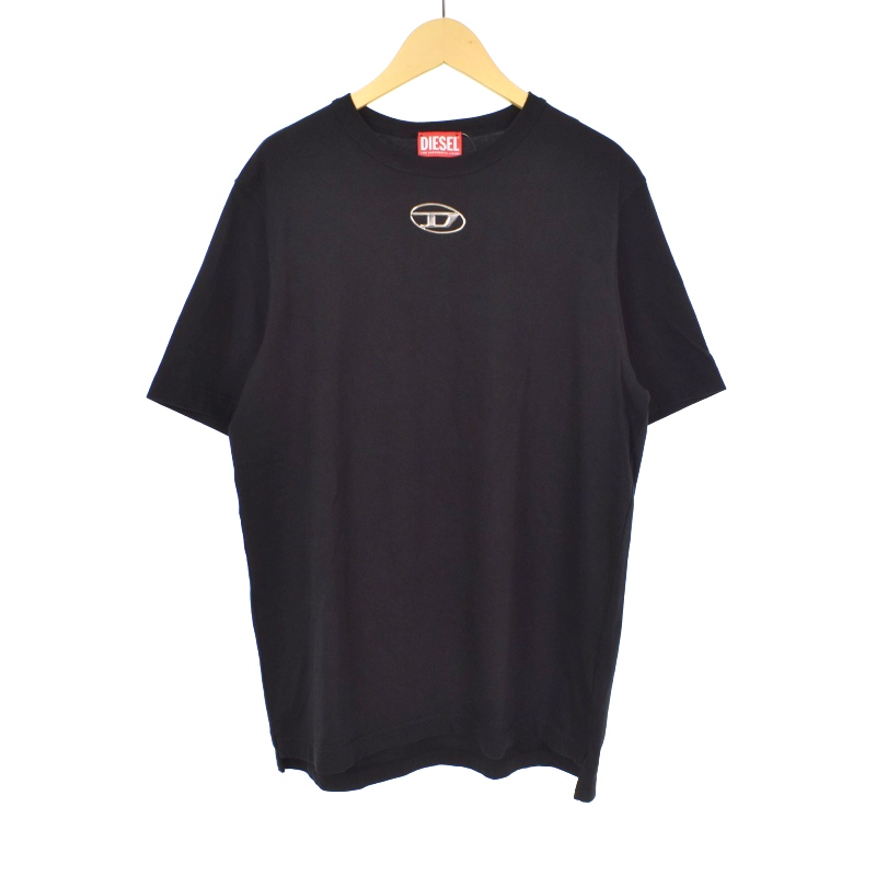 DIESEL ロゴ ブラック 半袖Tシャツ DIESEL ディーゼル Tシャツ メンズ 半袖 ブランドロゴT ブラック