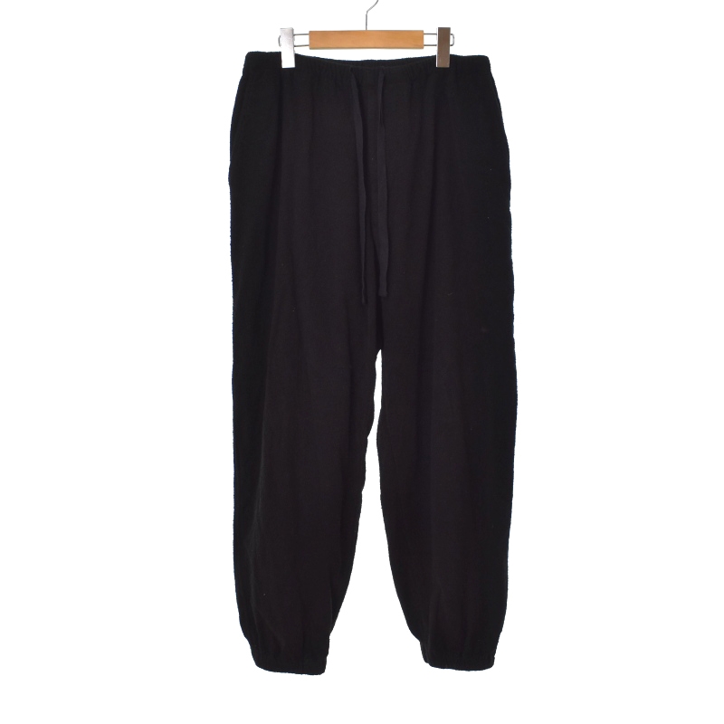 コモリ COMOLI 23SS シルクパイル ドローストリングパンツ 2 黒  
