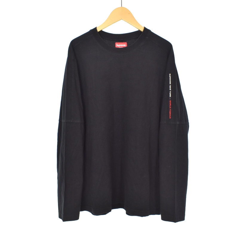 supremeブラックLロンT Supreme ボックスロゴ 長袖TシャツロンT