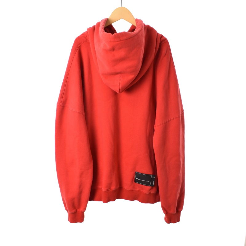ウェルダン WE11DONE 21AW RED WD EMBROIDERED LOGO HOODIE
