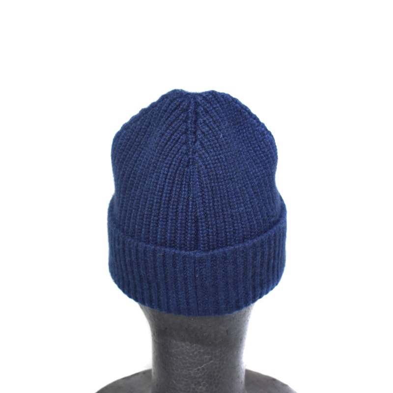 セリーヌカシミヤニット帽紺