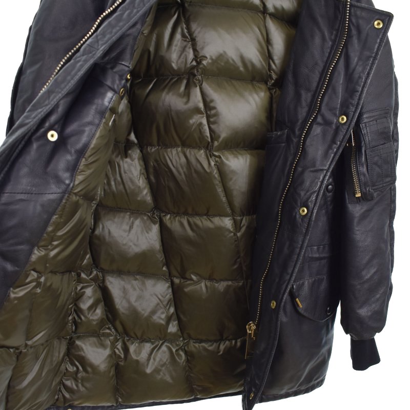 ポールスミス PAUL SMITH ラムレザー ダウンジャケット M 黒