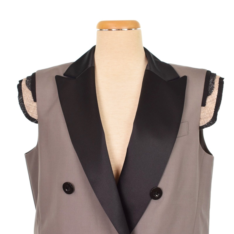 未使用品 サカイ sacai 23SS ロングドレス ジレ ベスト ジャケット 2 
