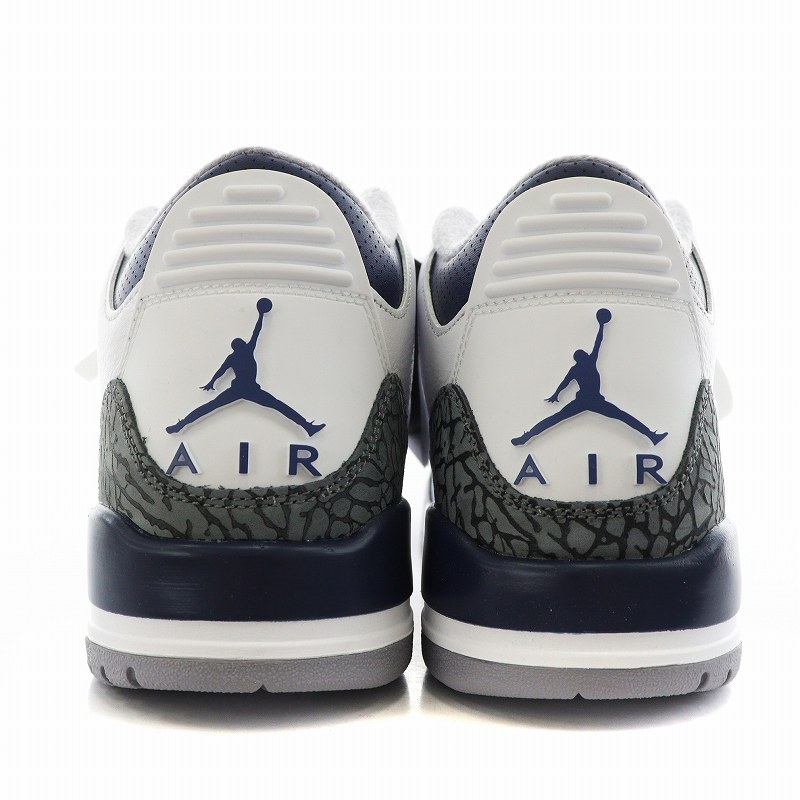 未使用品 ナイキ NIKE AIR JORDAN 3 RETRO white midnight navy エア 