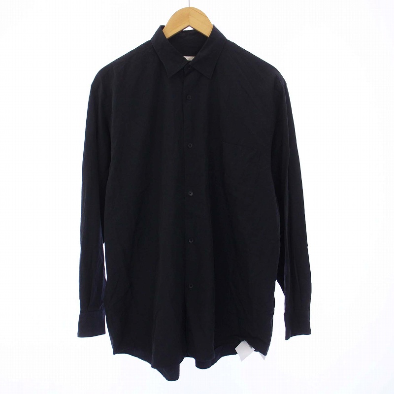 コモリ COMOLI 24SS コモリシャツ 長袖 コットン 2 M 紺 ネイビー Z01 