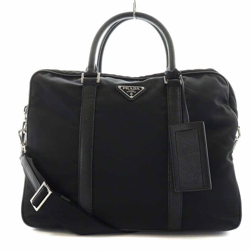 プラダ PRADA ショルダーバッグ 三角ロゴプレート NERO ナイロン  