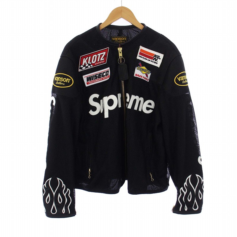 シュプリーム SUPREME VANSON レザー メッシュ ジャケット ブルゾン  