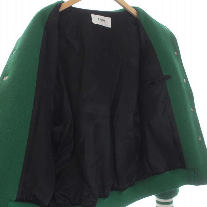 CELINE スタジャン XL グリーン CELINE クラシック テディジャケット スタジャン グリーン - メルカリ