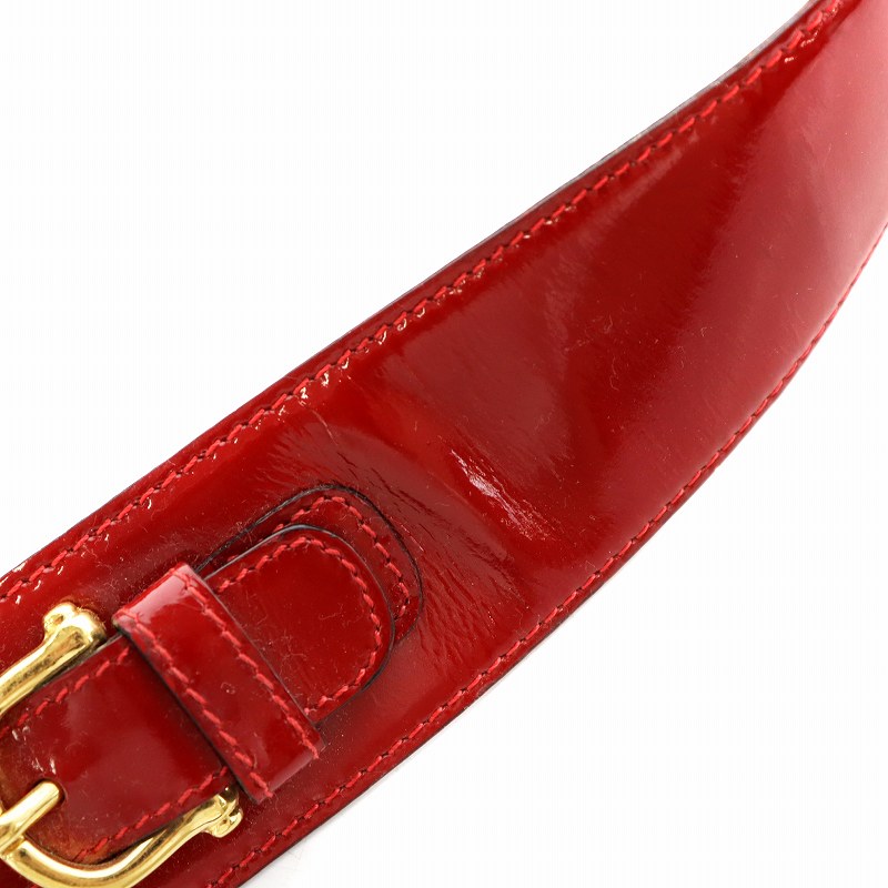 CELINE セリーヌ　ベルト　赤 CELINE セリーヌ ベルト レッド 馬車 レザー vintage