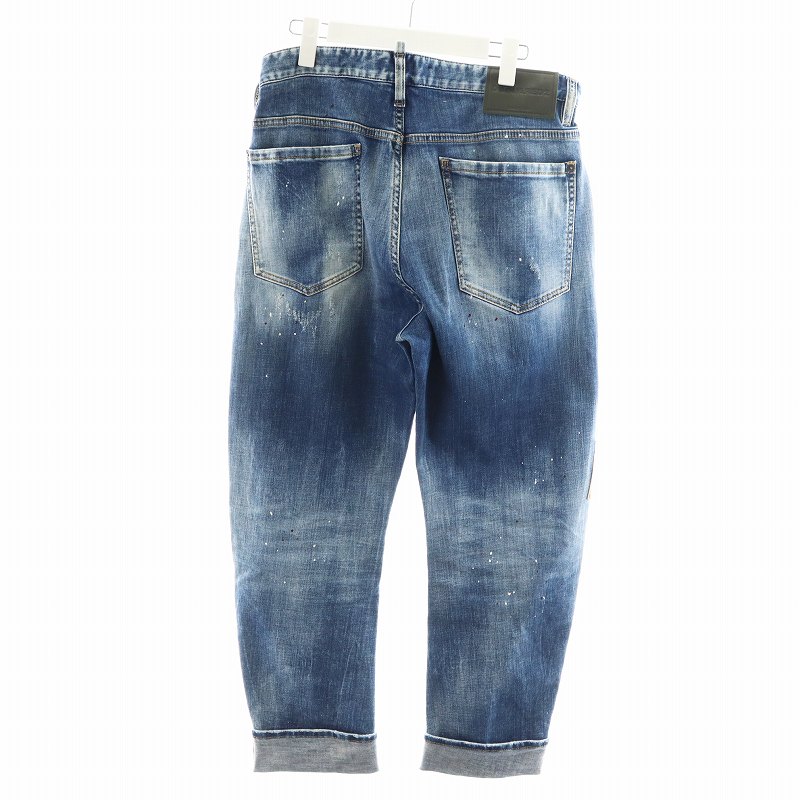 DSQUARED2ダメージ加工パッチワークデニムパンツ48