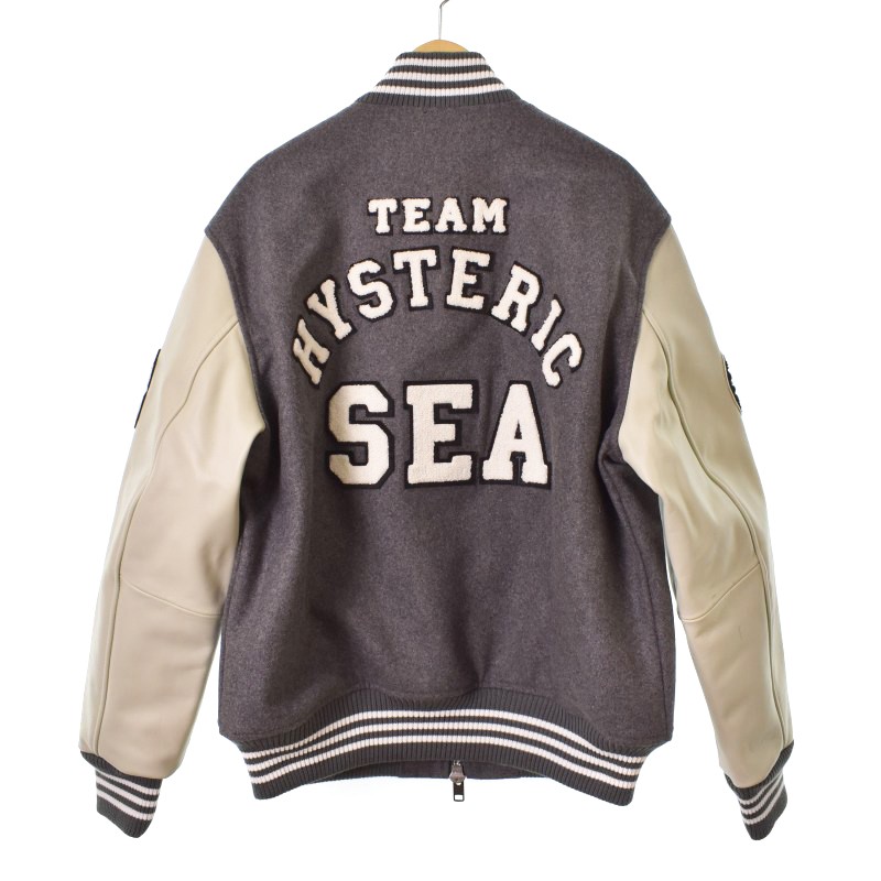 Wind and Sea スタジャン ブラウン・グレー ウィンダンシー WIND AND SEA ヒステリックグラマー HYSTERIC GLAMOUR