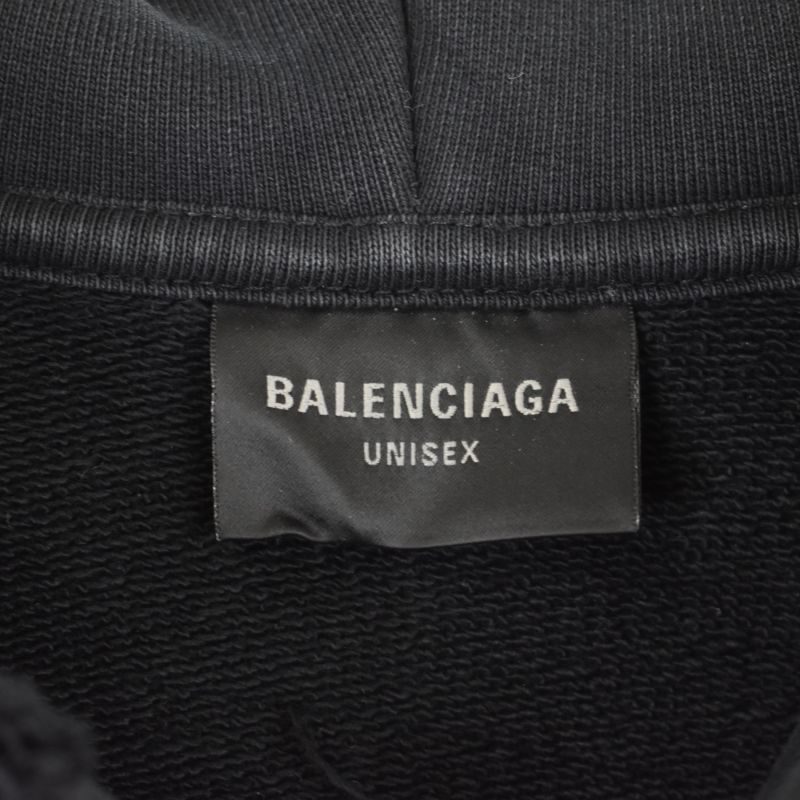 【送料関税込】BALENCIAGA Burning Unity Fitted ニットトップ バレンシアガ BALENCIAGA 24SS BURNING UNITY ZIP-UP HOODIE