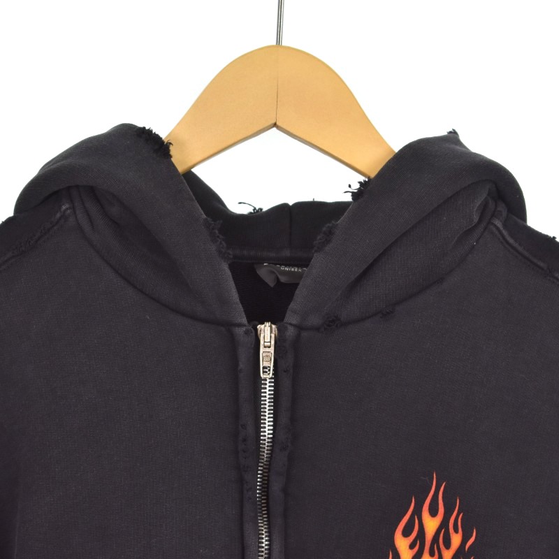 【送料関税込】BALENCIAGA Burning Unity Fitted ニットトップ バレンシアガ BALENCIAGA 24SS BURNING UNITY ZIP-UP HOODIE