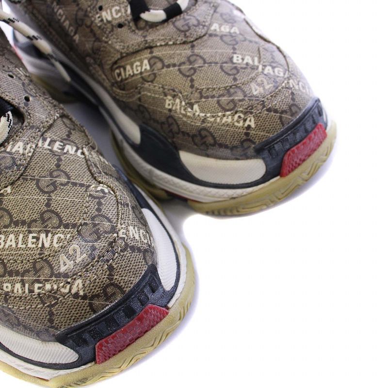 BALENCIAGA × GUCCI / The Hacker Project Triple S/ローカットスニーカー/27.5cm/BRW/681066 バレンシアガ BALENCIAGA GUCCI The Hacker Project Triple S Trainer