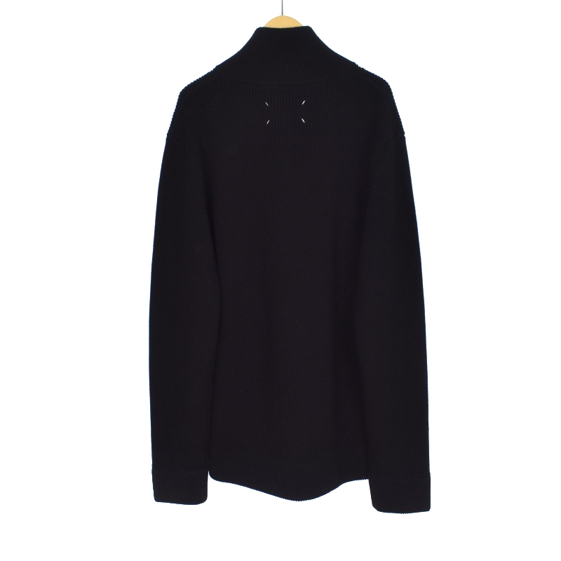 Maison Margiela①〈未使用級〉2019AWデザインニットSブラック メゾン マルジェラ MAISON MARGIELA ニット・セーター ワーク