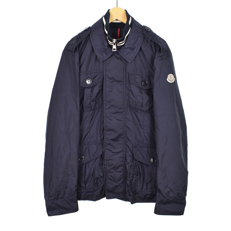 Moncler ネイビーナイロンジャケット モンクレール MONCLER ナイロンジャケット ブルゾン 1 紺 ネイビー 910