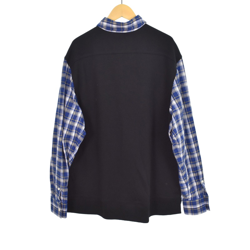 ロエベ LOEWE 22AW アナグラムレザーパッチ バックフリース チェック 