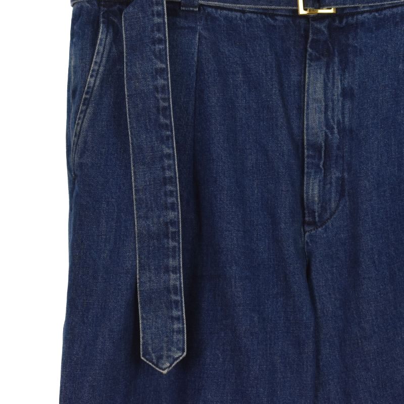 CULLNI クルニ デニム パンツ ジーンズ ジーパン インディゴ フレア クルニ CULLNI LONG BELT TAPERED PANTS ベルト デニムパンツ