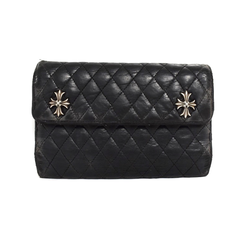 クロムハーツ CHROME HEARTS ウェーブウォレット キルティング CH 