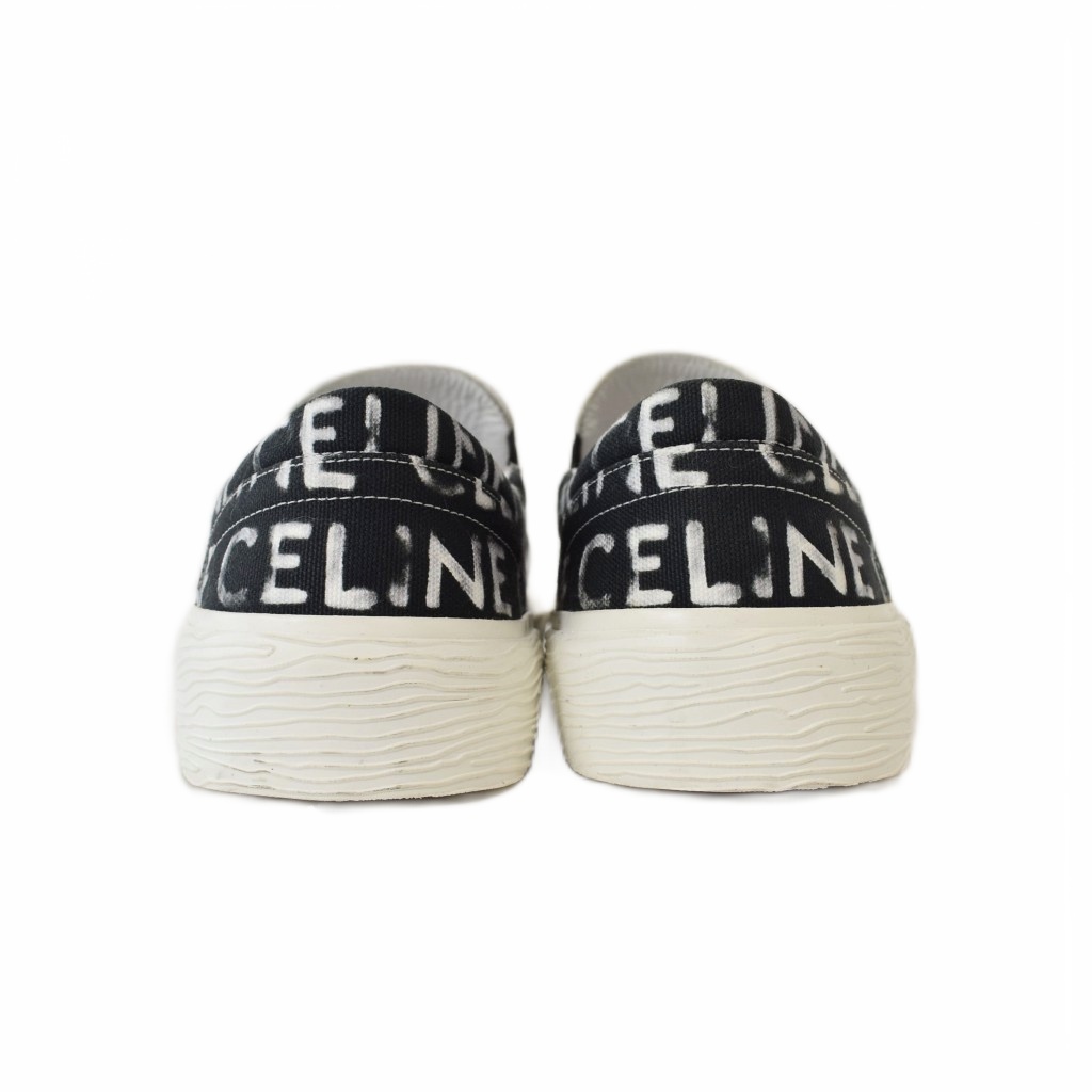 セリーヌ CELINE ELLIOT エリオット スリッポン ロゴ 40 黒 ブラック