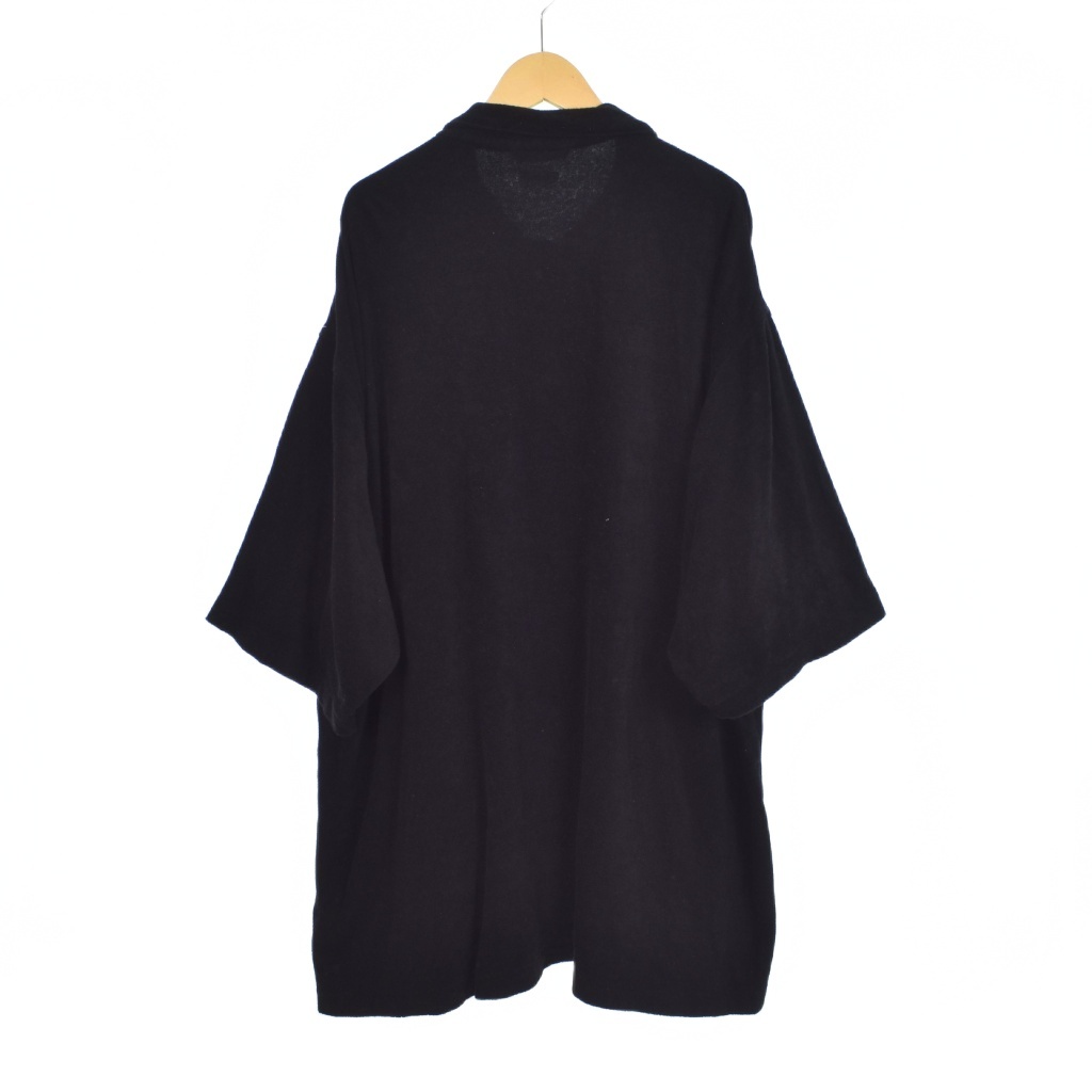 コモリ COMOLI 25SS C/CA パイル半袖シャツ 3 黒 ブラック B01-05025 