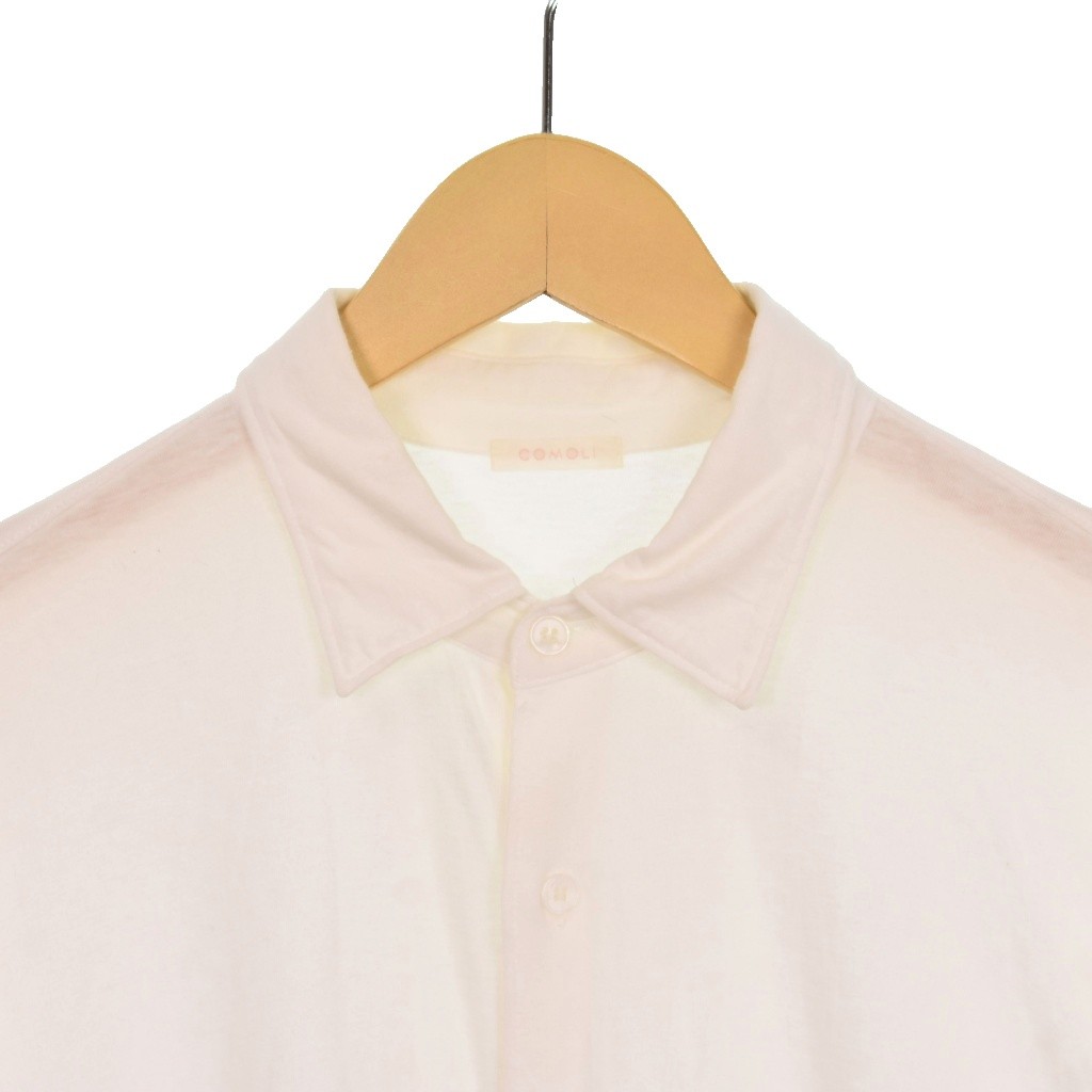 コモリ COMOLI 25SS ジャージ コモリシャツ 長袖 2 白 ホワイト B01