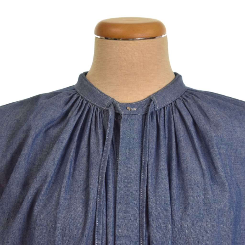 ハイク HYKE 22SS CHAMBRAY GATHERED DRESS シャンブレー