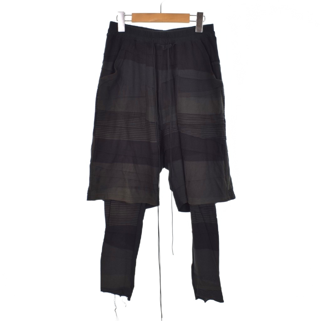 【中古】ヴィリジアン The Viridi-anne タックボーダーレイヤーショーツ レイヤードパンツ 1 黒 ブラック VI-2880-04 ヴィリジアン The Viridi-anne タックボーダーレイヤーショーツ