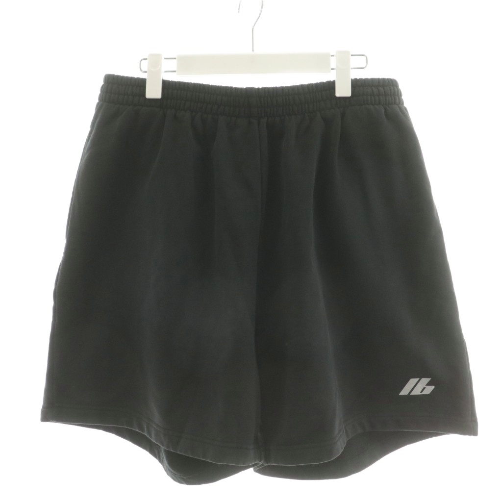 【中古】バレンシアガ BALENCIAGA SPORTS LOGO ショートパンツ ハーフパンツ ロゴ プリント L 黒 ブラック 676137 バレンシアガ BALENCIAGA SPORTS LOGO ショートパンツ ハーフパンツ