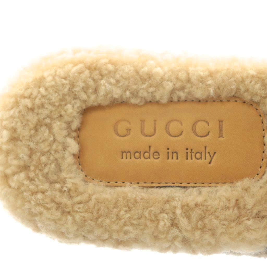 グッチ GUCCI サンダル スリッポン ハウンドトゥース ツイード ホース  