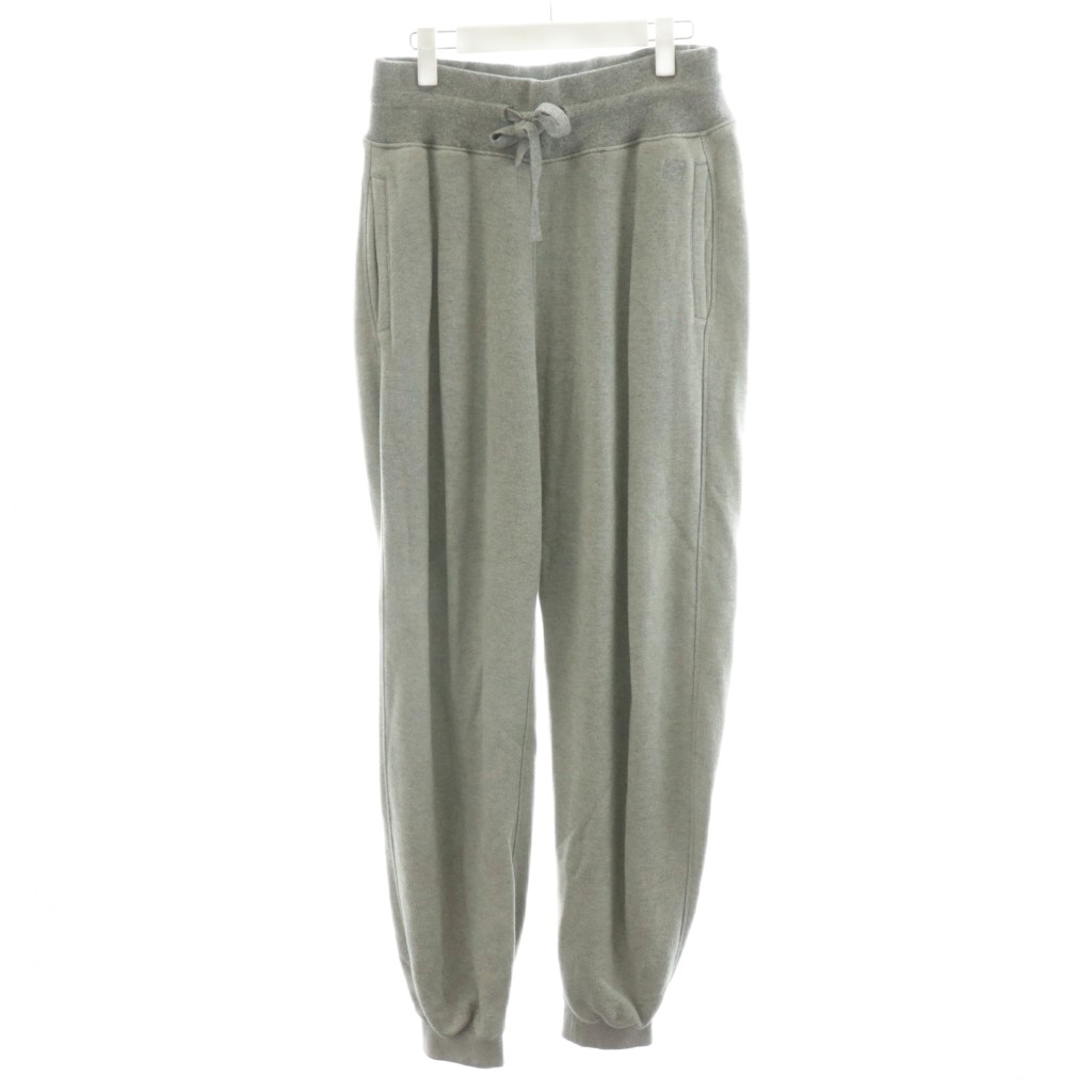 【中古】ロエベ LOEWE アナグラム スウェットパンツ ジョガーパンツ ロゴ 刺繍 カシミヤ混 M グレー S359Y1JX05 ロエベ LOEWE アナグラム スウェットパンツ ジョガーパンツ ロゴ 刺繍