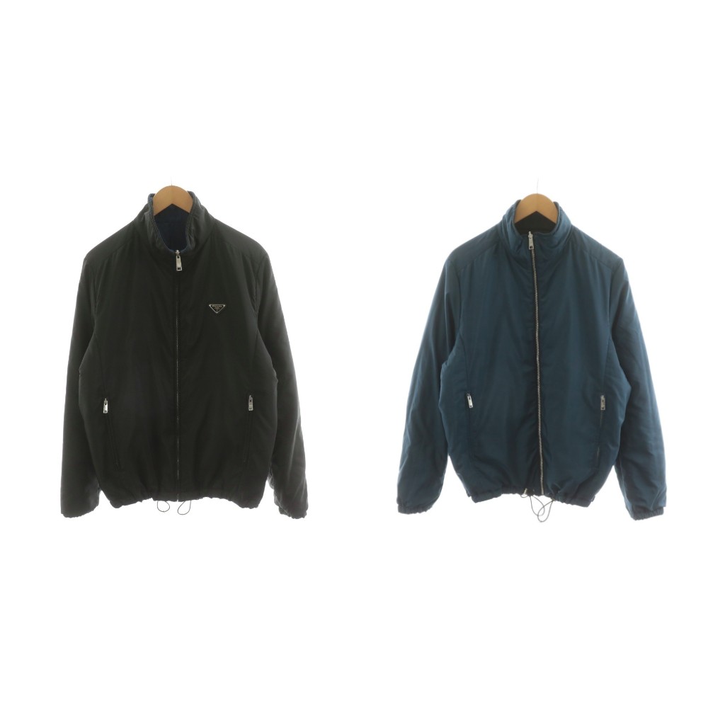 プラダ PRADA 23AW トライアングルプレート 三角ロゴ ブルゾン 