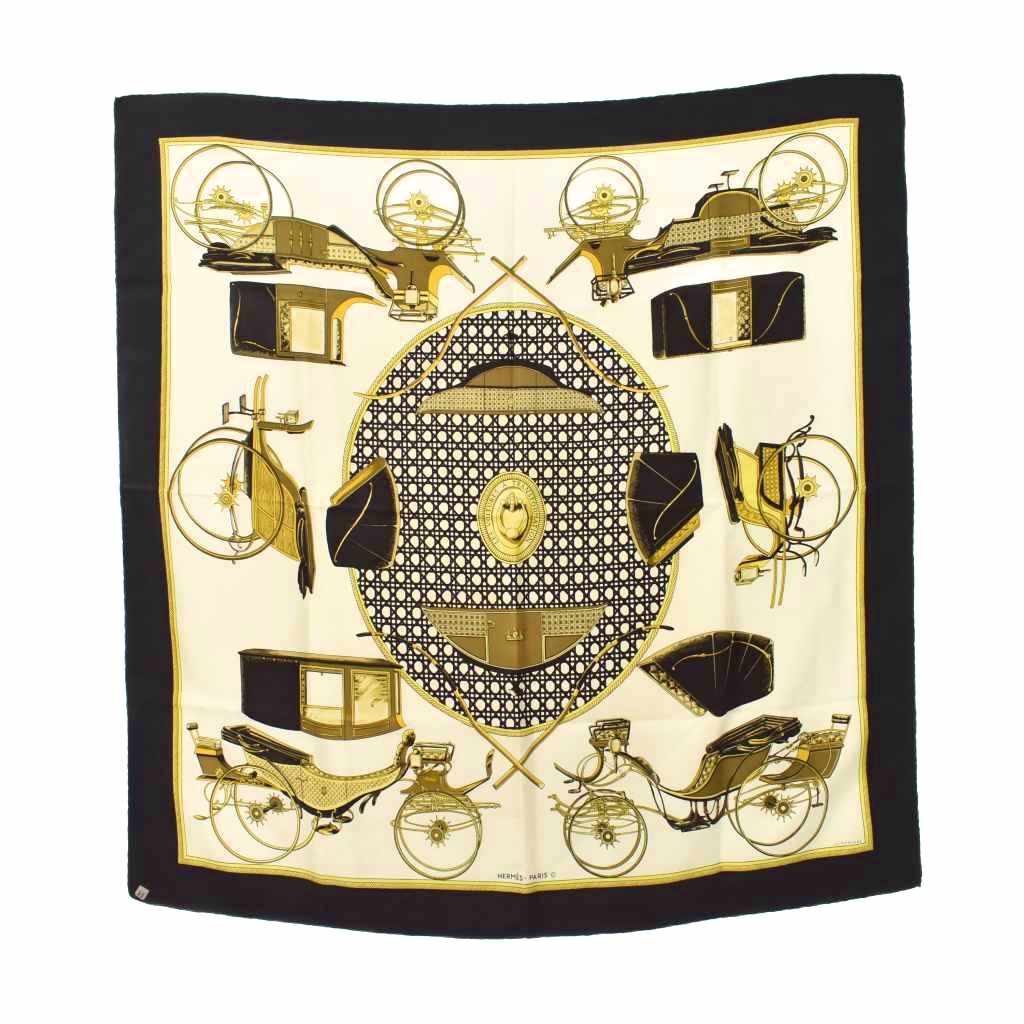 エルメス HERMES カレ90 折畳み式幌の馬車 LES VOITURES A  