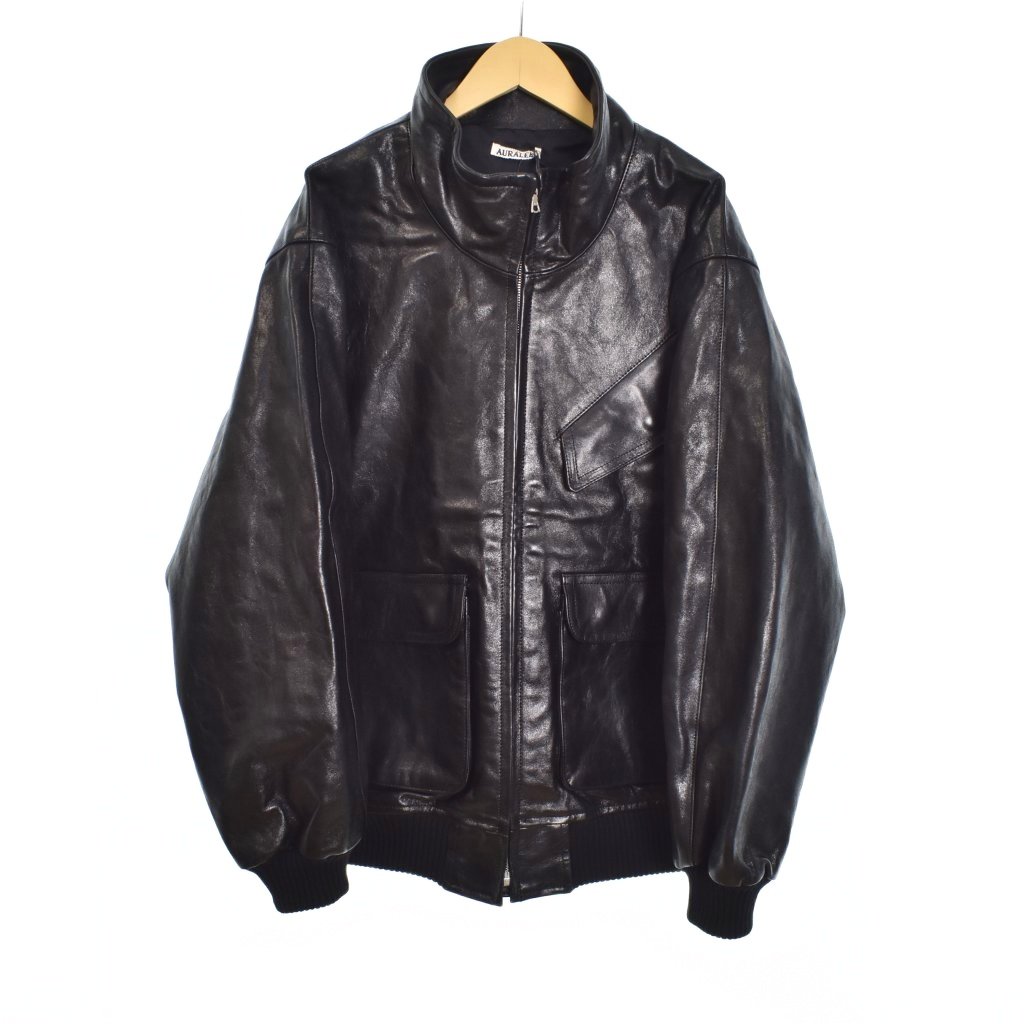 未使用品 オーラリー AURALEE 25AW LAMB LEATHER ZIP BLOUSON 