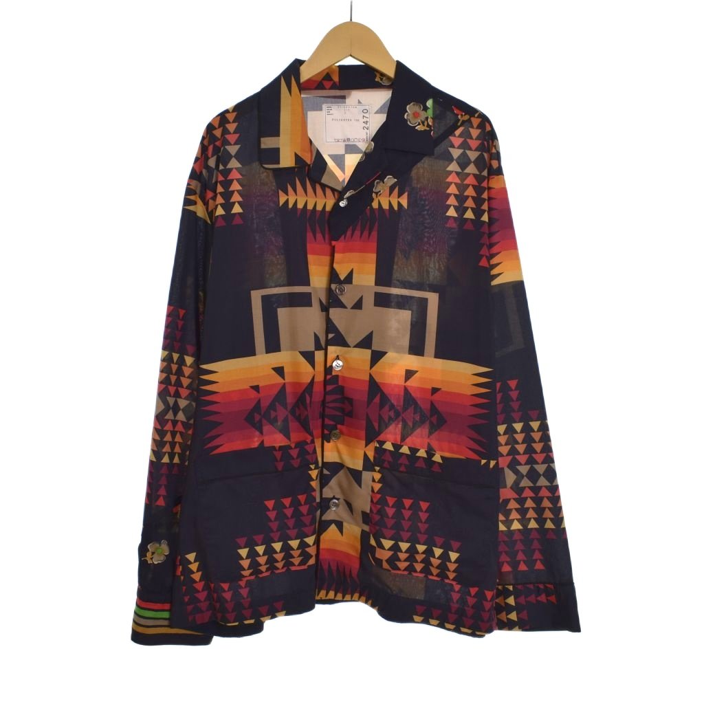 サカイ sacai ペンドルトン PENDLETON 21SS Archive Print Mix Shirt 