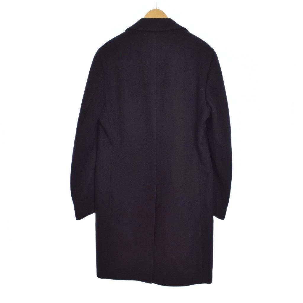 ラルディーニ LARDINI チェスターコート ステンカラー ウール 46 紺