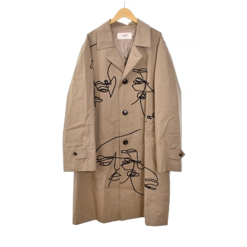 セリーヌ CELINE アーティストプリント マックコート トレンチコート