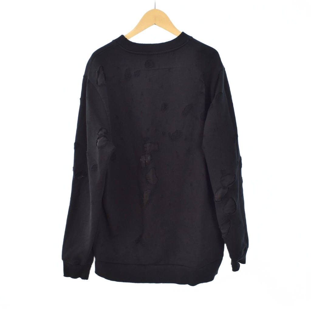 ジバンシィ GIVENCHY ロゴ デストロイ クラッシュ加工 スウェット 