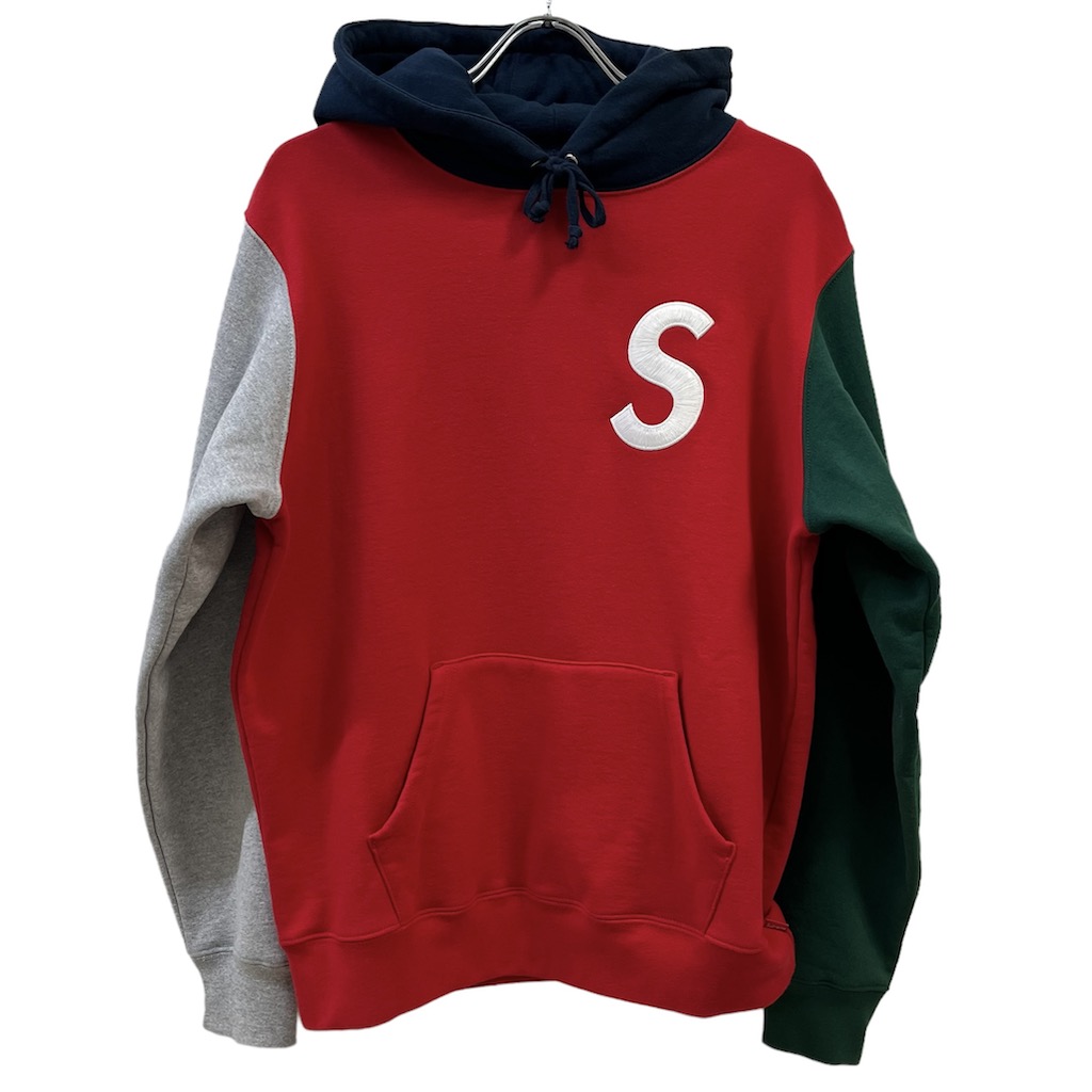 シュプリーム SUPREME 19SS S Logo Colorblocked Hooded Sweat Shirt  
