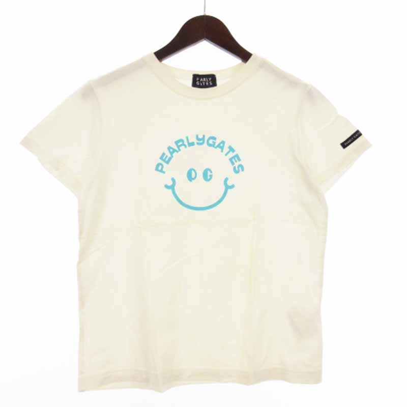 PEARLY GATESパーリーゲイツボーダーTシャツゴルフスマイルサイズ2