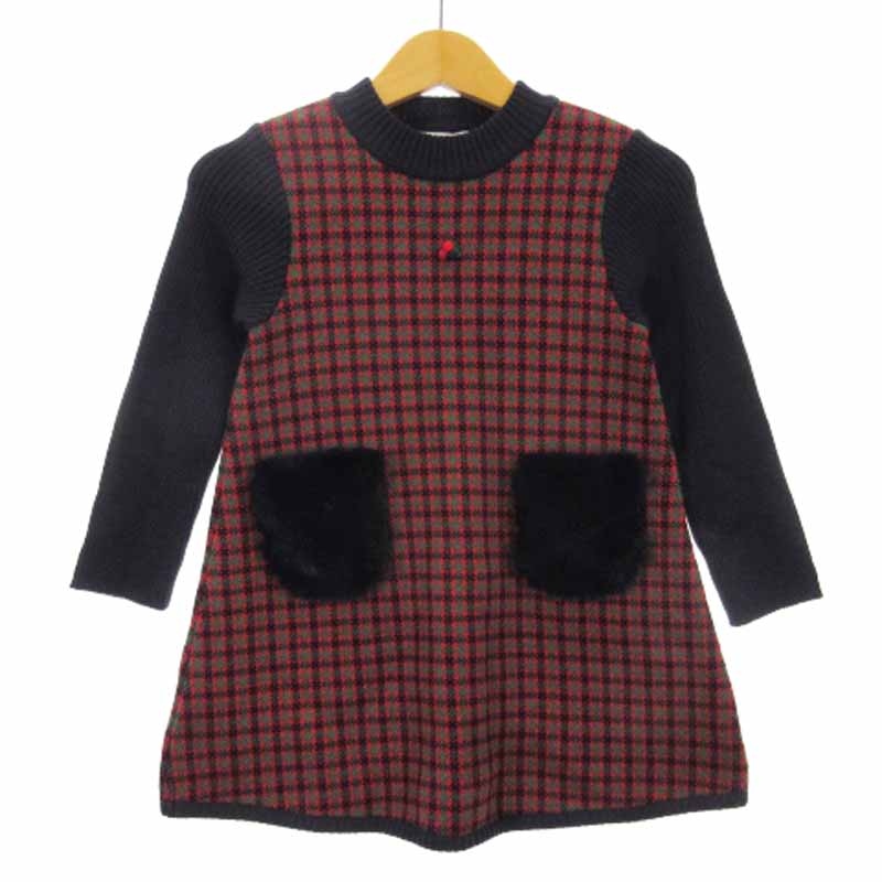 ファミリア　ニットワンピース familiar ファミリア ニット ワンピース 100㎝ ファミリア襟付きニット