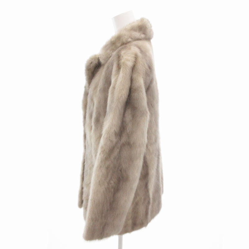 Moonbat Fur ミンクファーコート 毛皮 グレー サイズ7 Moonbat Fur
