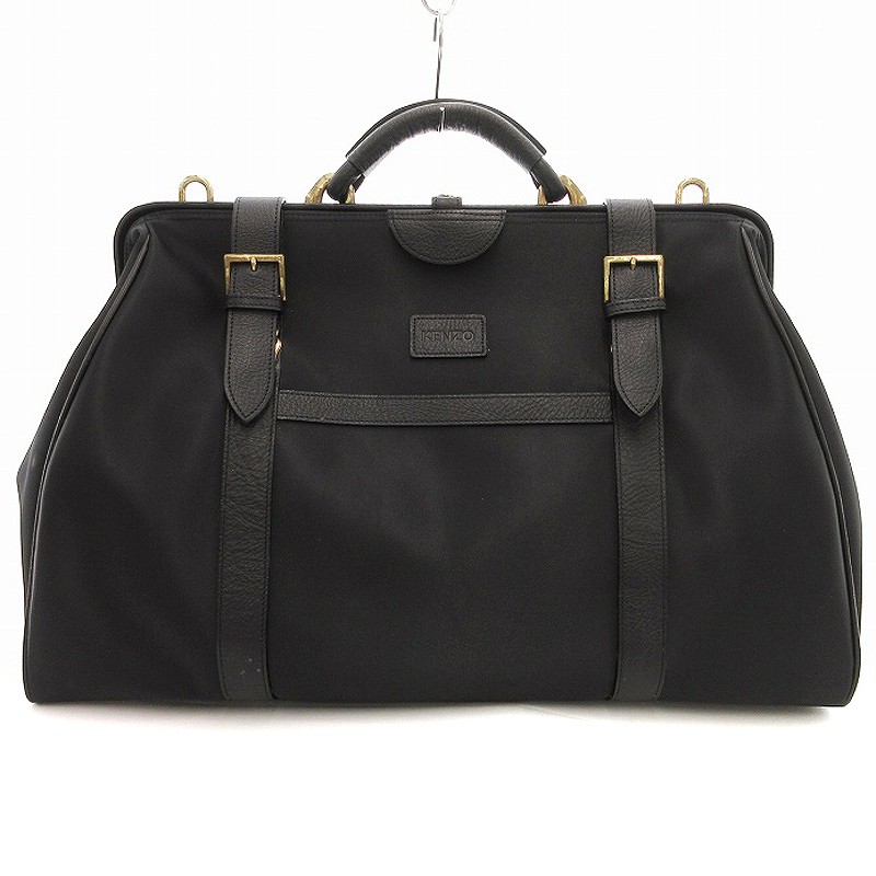 美品 ケンゾー ボストンバッグ 2way ダレスバッグ ナイロン ブラック ケンゾー KENZO ダレスバッグ ボストン ショルダー 2WAY ナイロン