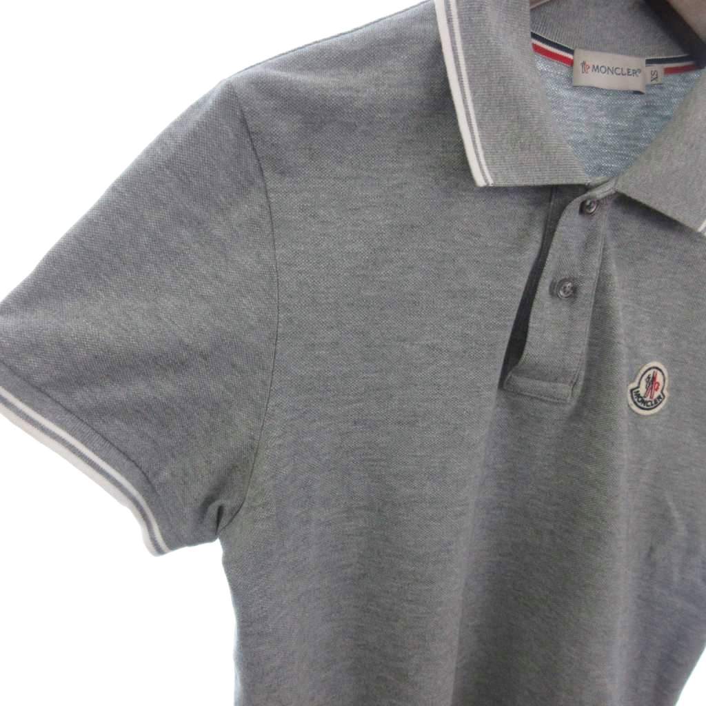 MONCLER モンクレール ポロシャツ ストレッチ グレー M MONCLER モンクレール ポロシャツ ストレッチ グレー M