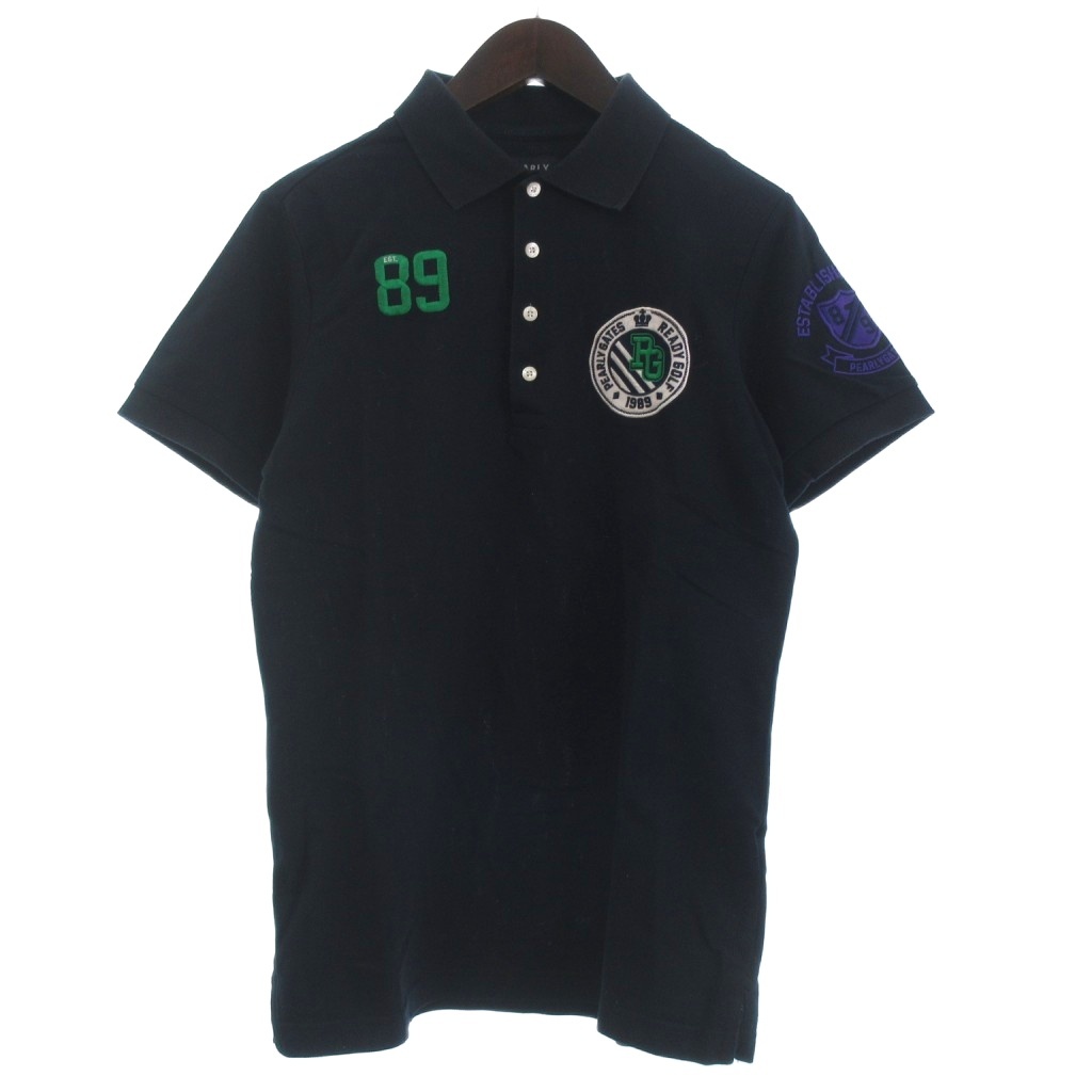 【美品】パーリーゲイツ　ゴルフウェア　ポロシャツ　半袖　迷彩柄　メンズ　5 L 美品】パーリーゲイツ ゴルフウェア ポロシャツ 半袖 迷彩柄 メンズ 5