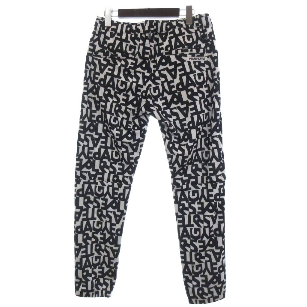 PEARLY GATES パーリーゲイツ パンツ ロゴ ニコちゃん 総柄 ホワイト系