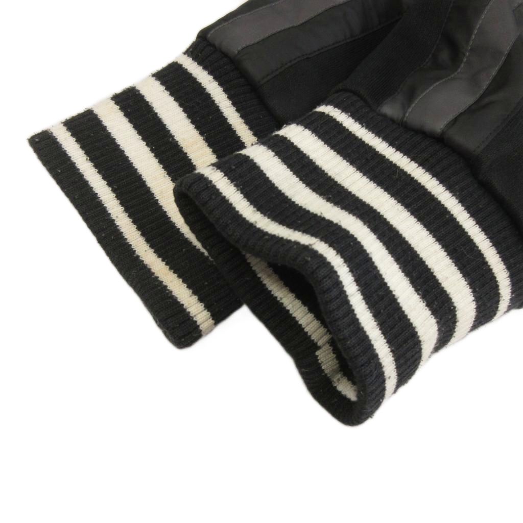 バーバリーブラックレーベル BURBERRY BLACK LABEL トラックジャケット ブルゾン ライン ジップアップ ロゴ刺繍 3 黒 ブラック メンズ